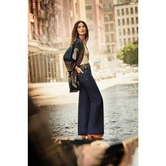 Johnny Was Sasson collaberation LUMIERE WIDE LEG JEAN sz 27 new with tags $198 - Picture 1 of 12